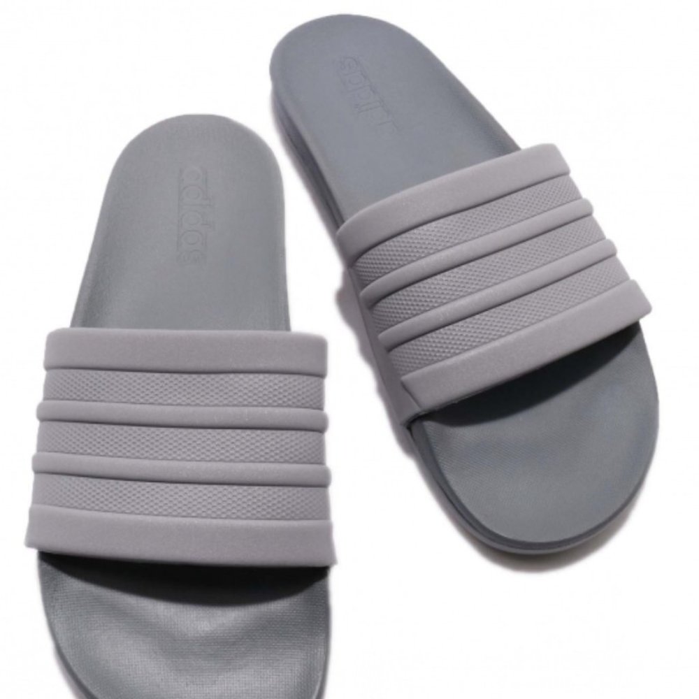 Adidas Adilette Comfort Mens All Grey Slide Slip On